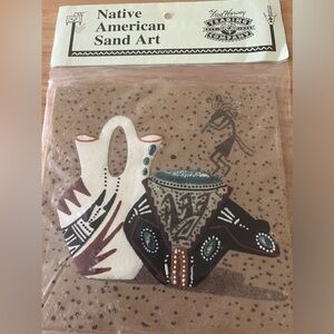 Native American Sand Art. Fred Harvey Trading Company. 8x8